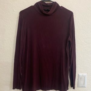 Mock neck long sleeve ribbed size medium